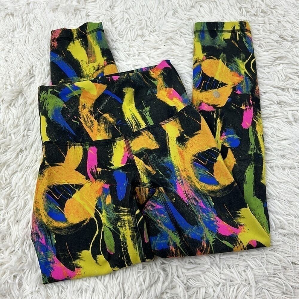 Lululemon Wunder Train High-Rise Crop 23" Undertone Black Multi